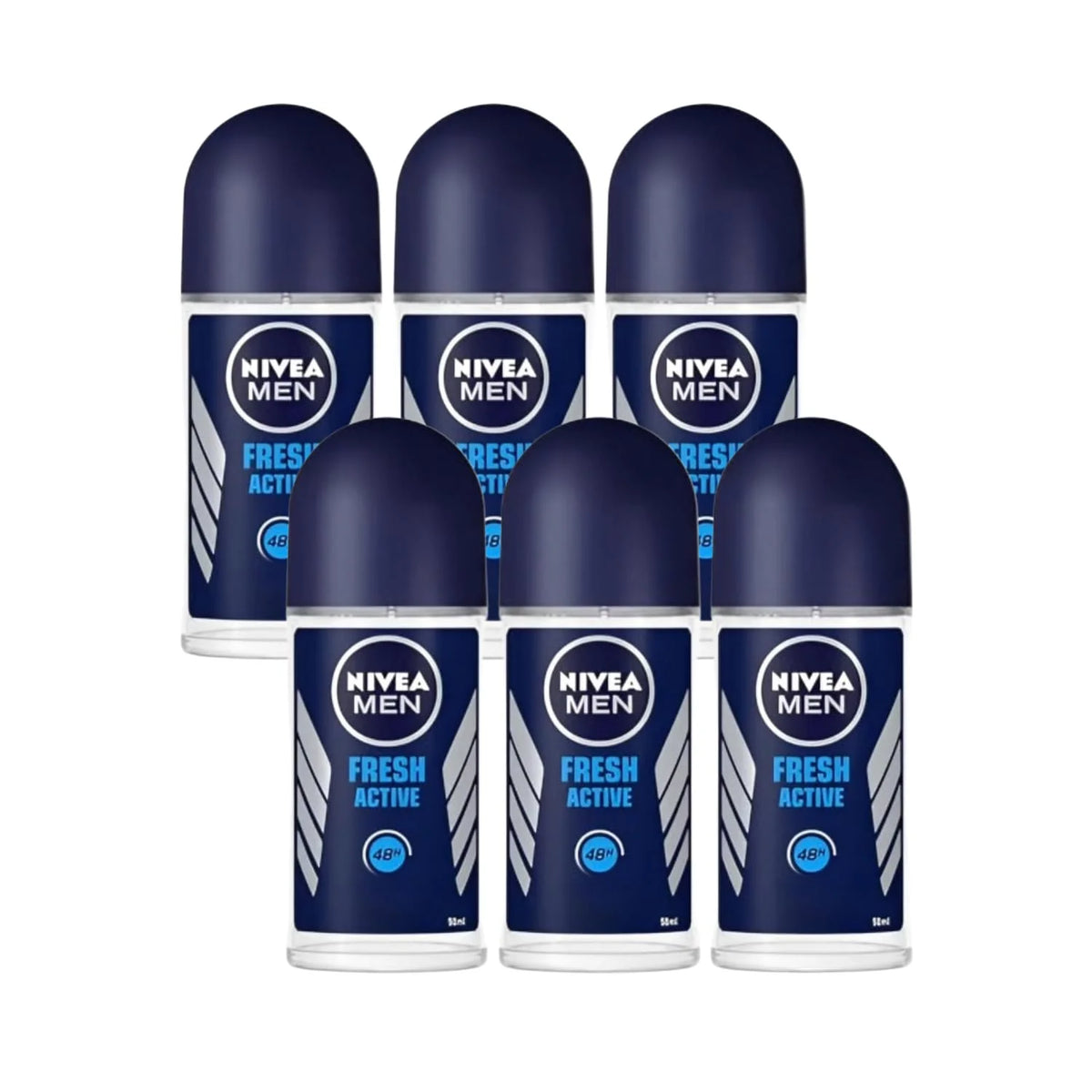 Nivea Men Fresh Active Roll-On Deodorant - 1.69 fl oz - Pack of 6