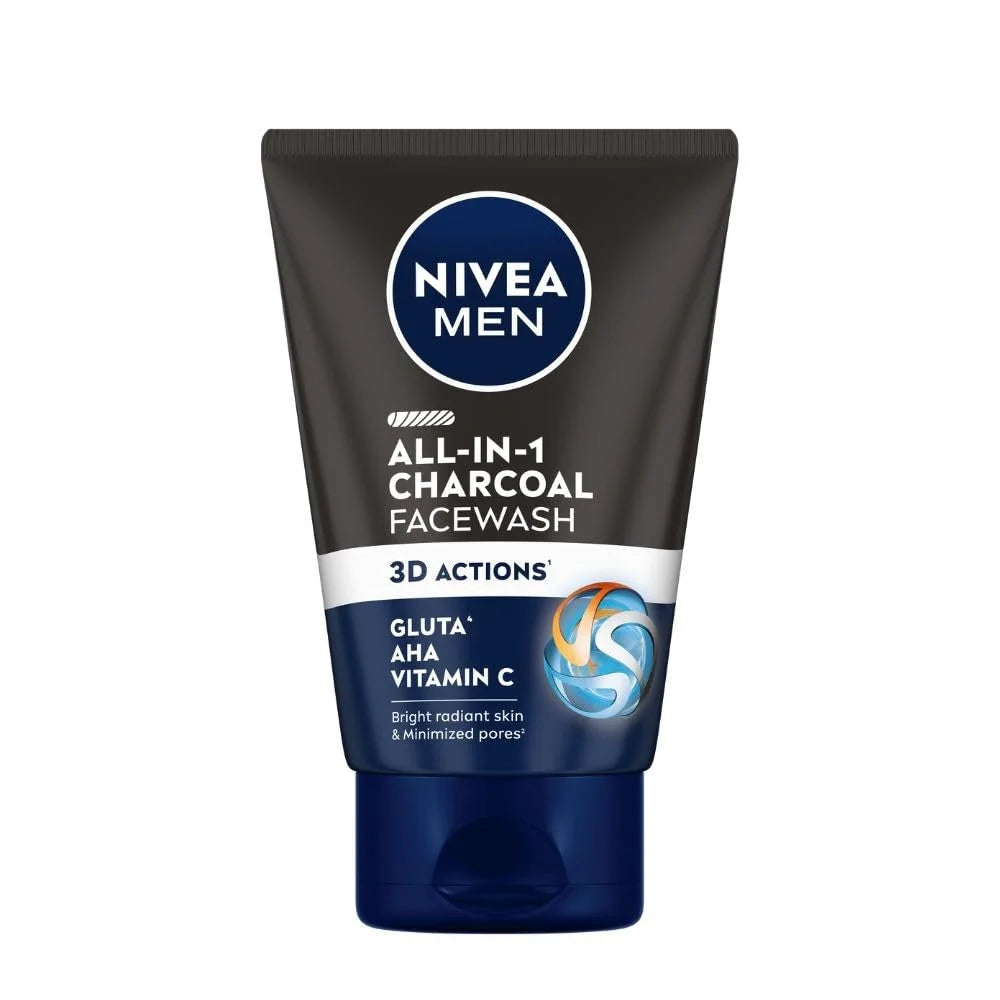 Nivea Men All-In-1 Face Wash, 100 ml (3.38 fl oz), Daily Facial Cleanser by Nivea