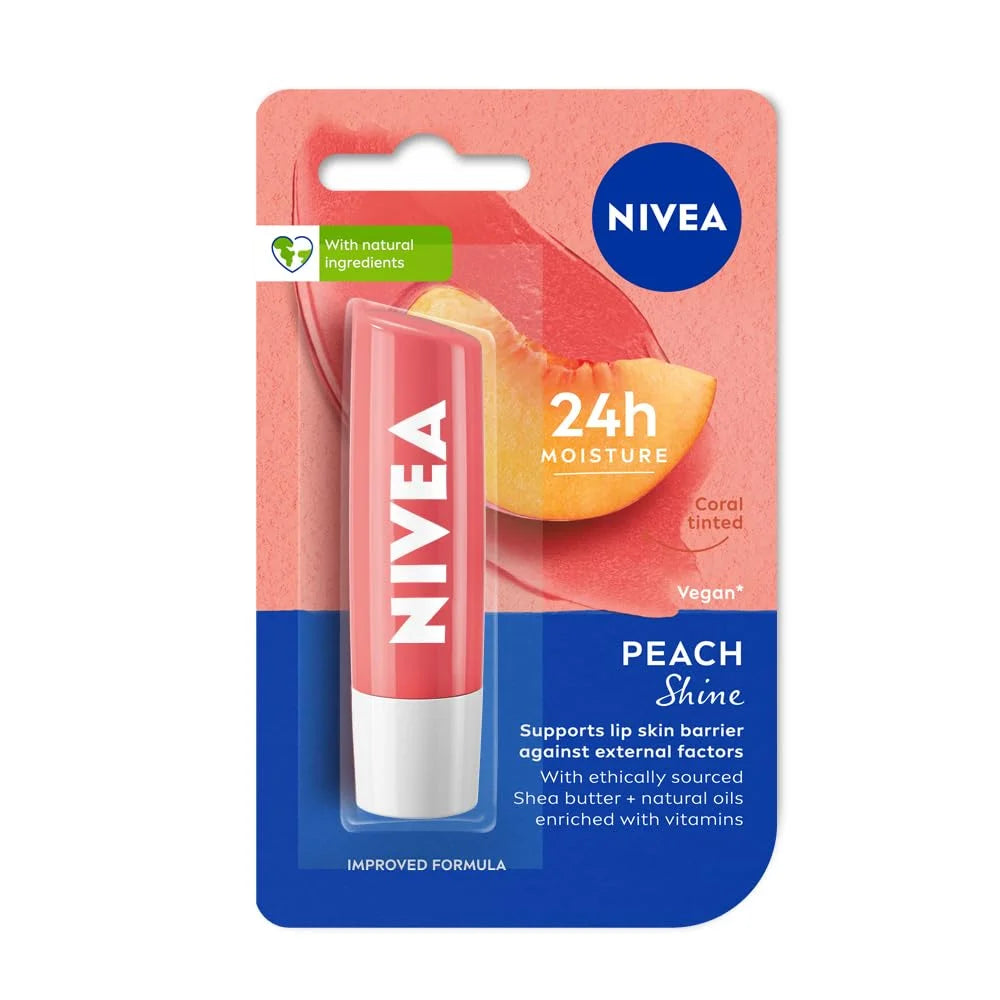 Nivea Lip Balm - Fruity Shine PEACH -Pack of 1