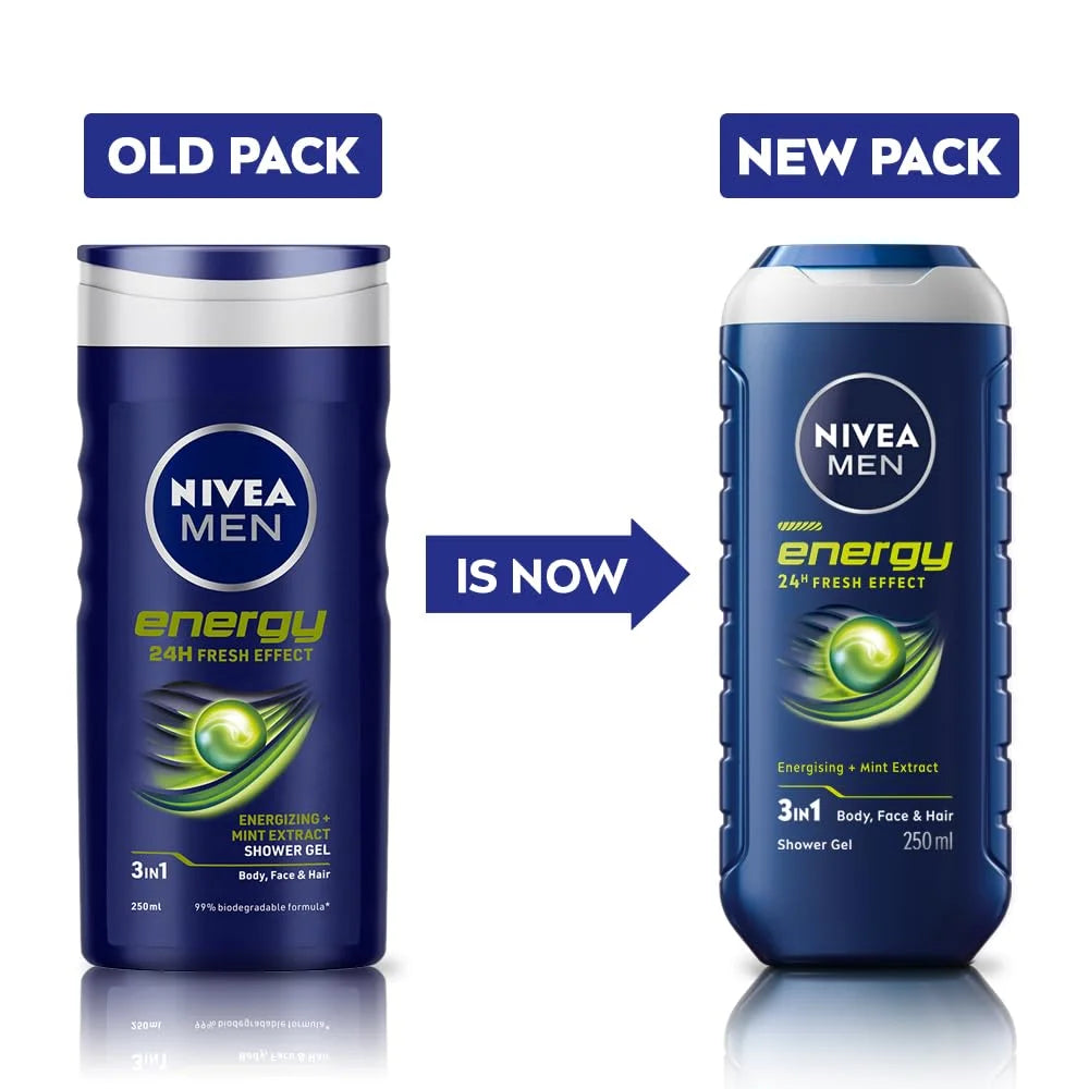 Nivea For Men Energy Shower Gel | 250ml (8.45 Fl Oz)