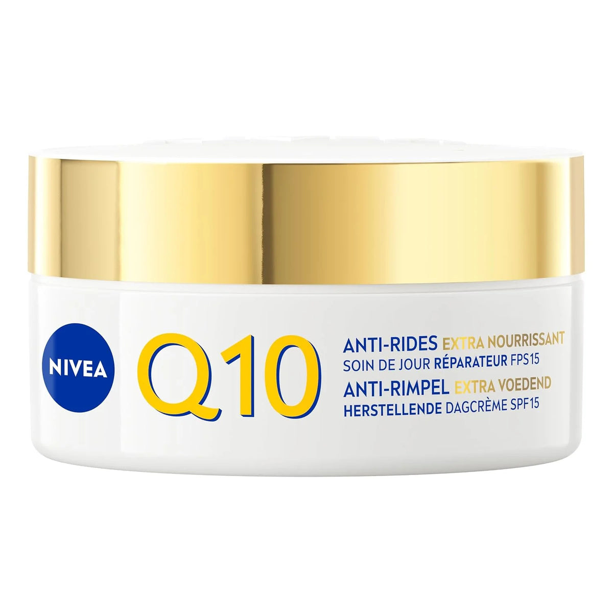 NIVEA Q10 Anti-Wrinkle Nourishing Daily Face Cream for Mature and Dry Skin, Enriched with Coenzyme Q10 and Natural Oils to Support Firmness, Smoothness, and Long-Lasting Hydration, 50 ml