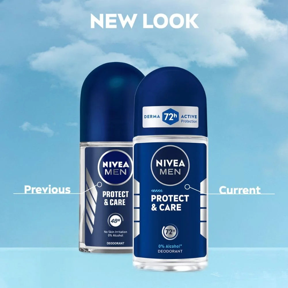 Nivea Men Protect & Care Roll On 48 Hrs | 50ml (1.69 Fl Oz)