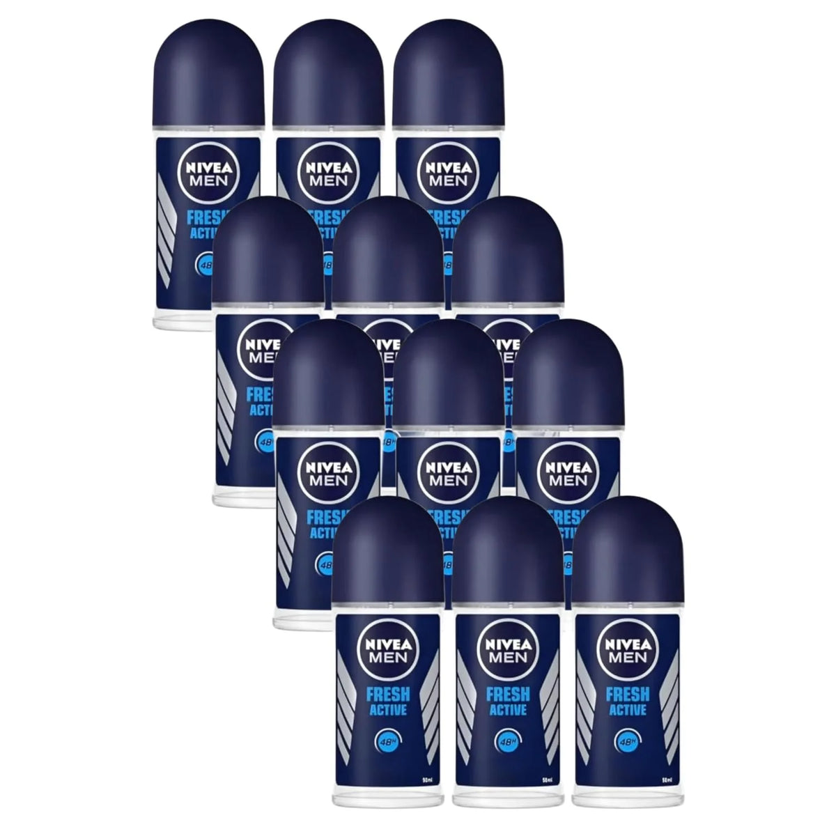 Nivea Men Fresh Active Roll-On Deodorant - 1.69 fl oz - Pack of 12