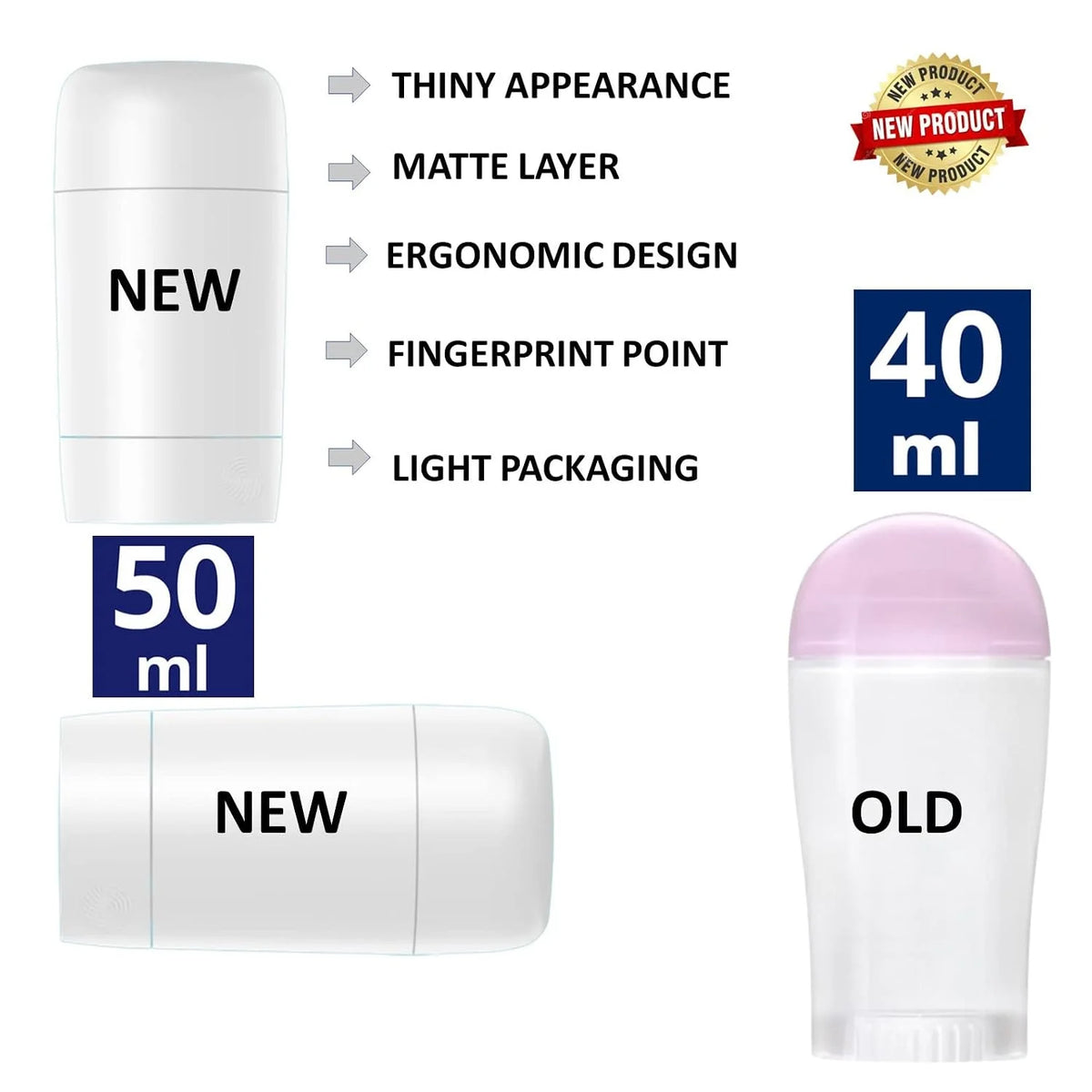NIVEA NEW STICK BLACK WHITE INVISIBLE STICK DEODORANT 50 ML - THINY APPEARANCE-ANTI-TRANSPIRANT-ERGONOMIC DESIGN-SOLID STICK- (PACK OF 3x50 ML)