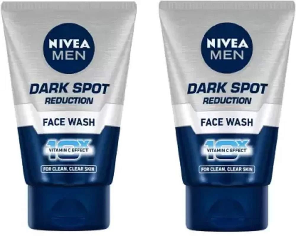 Nivea For Men Advanced Whitening Dark Spot Reduction Face Wash, 100ml (Pack Of 2)