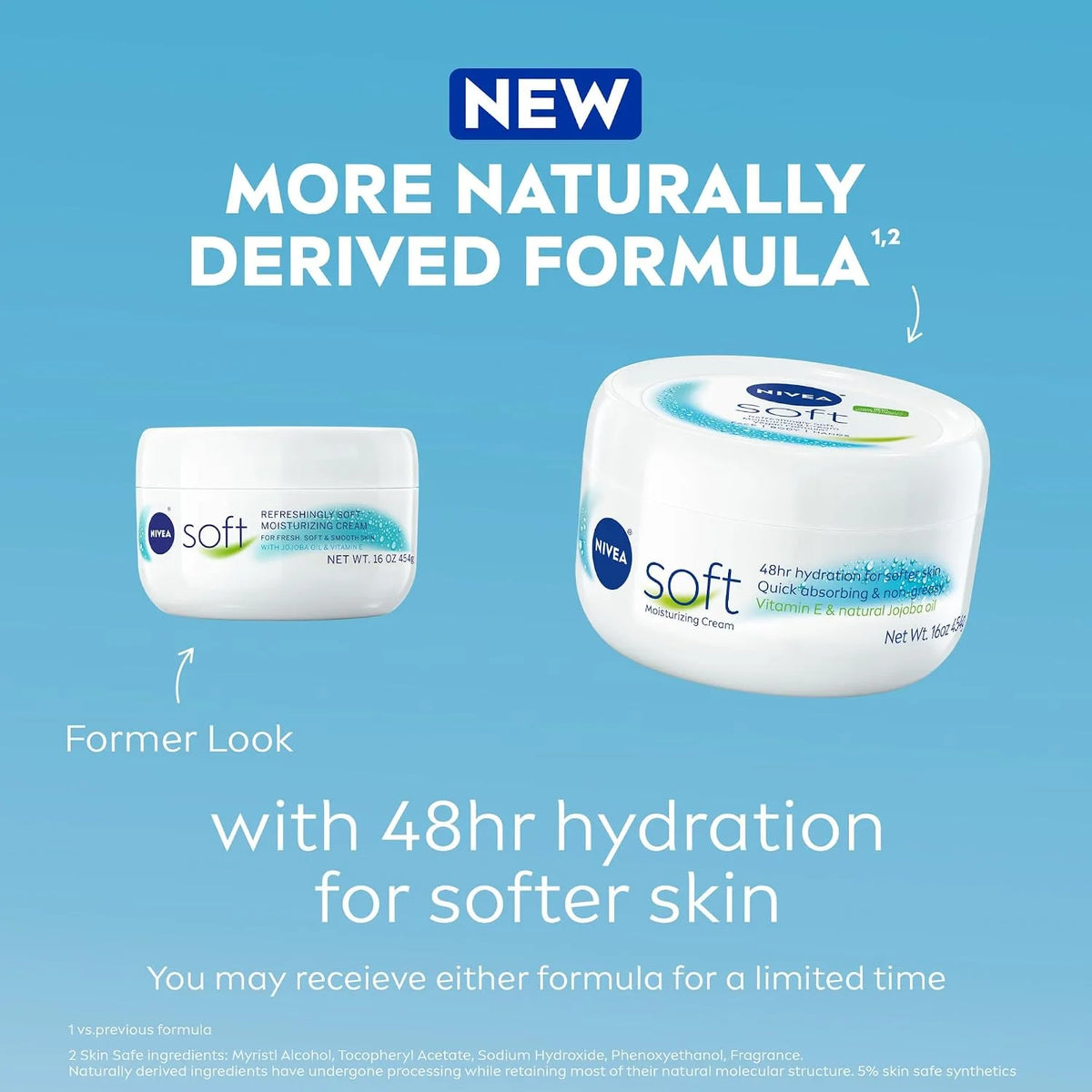 NIVEA Soft Moisturizing Cream for Body, Face and Hands, 16 OZ