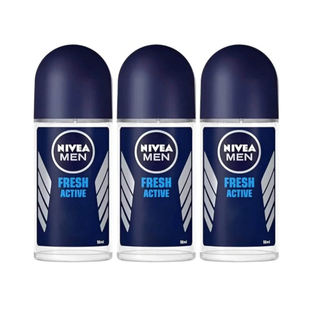 Nivea Men Roll-On Deodorant, Alcohol-Free, 1.7 oz Each, Pack of 3
