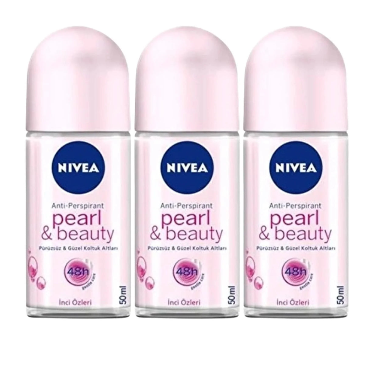 Nivea Women Deodorant Roll On Pearl & Beauty Pack of 3 | 50ml (1.69 fl oz)