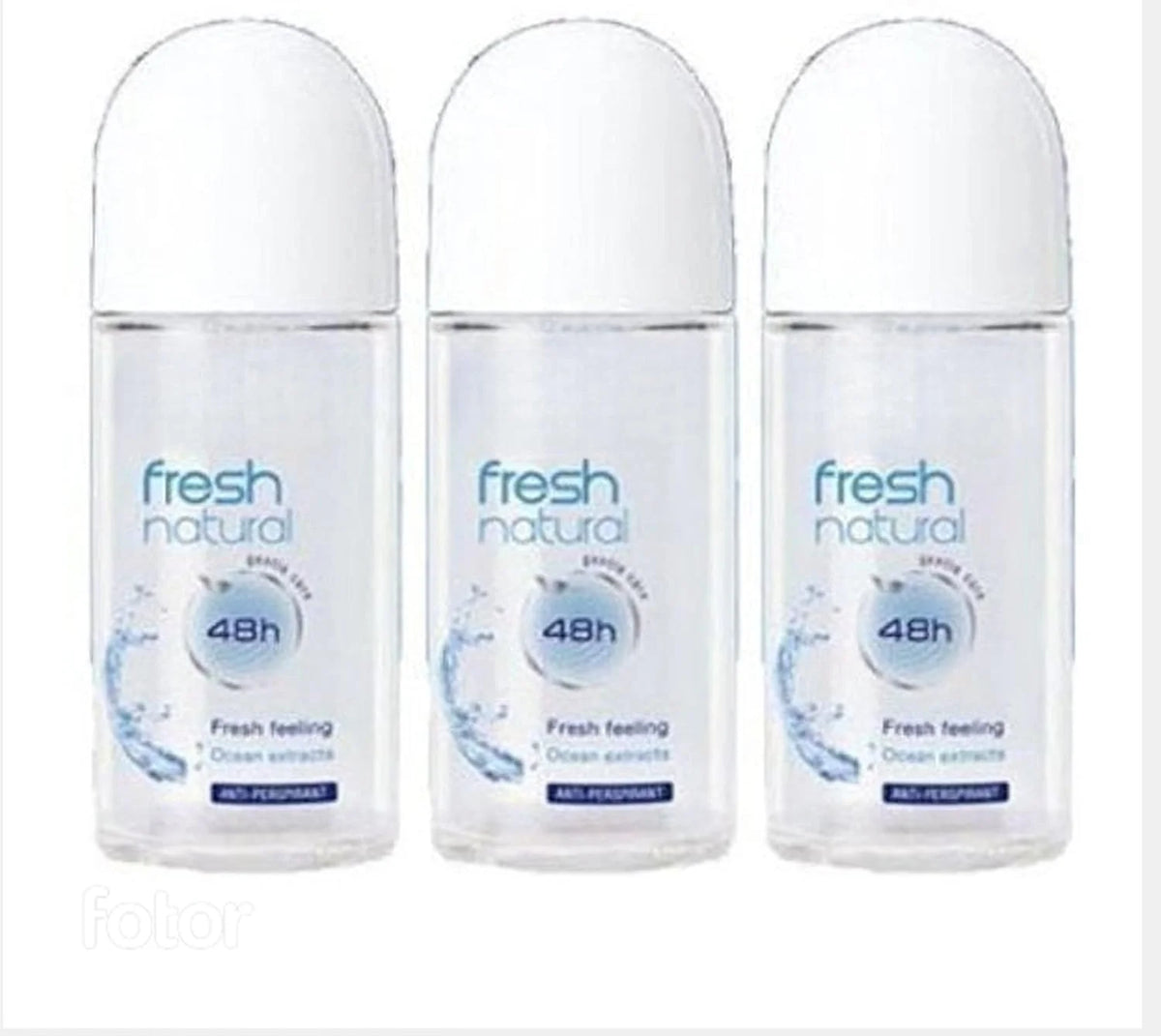 Fresh Natural 48 Hours Deodorant Roll on 50 Ml | (3 Pack)