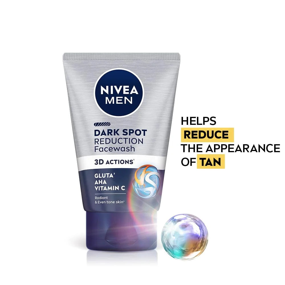 Nivea Men Dark Spot Reduction Face Wash (10X Whitening), 50G