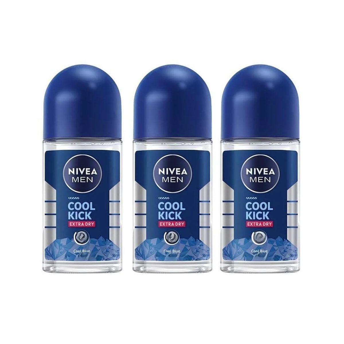 Nivea Men's Cool Kick Roll-On Deodorant - 1.69 fl oz - Pack of 3