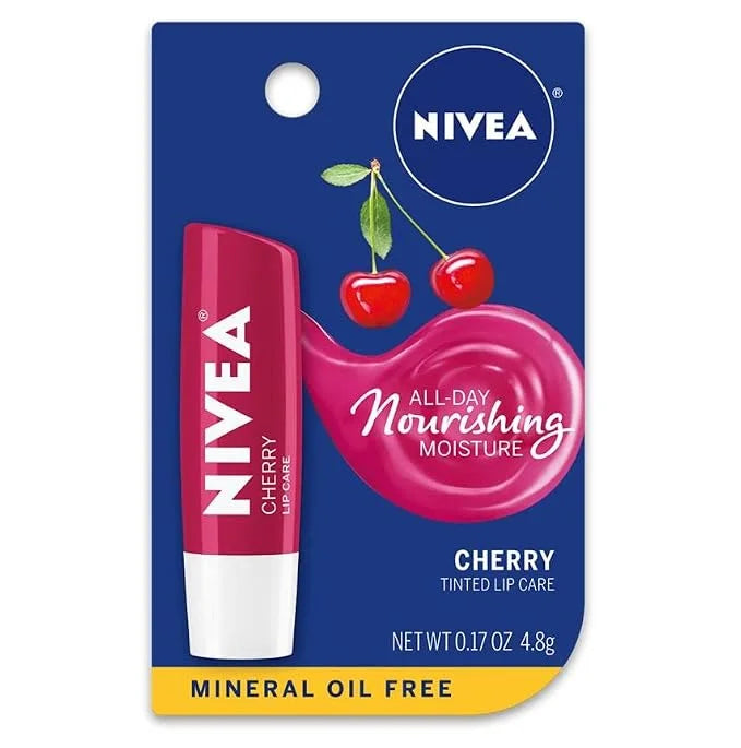 Nivea A Kiss of Cherry Lipcare .17 OZ (Pack of 6)